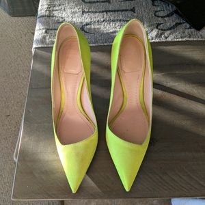 Christian Dior Electric Lime Songe Pumps